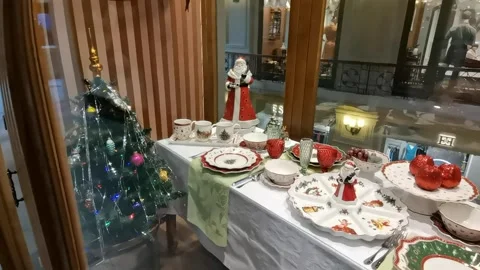 Party Mannequin Table 스톡 동영상 144430339