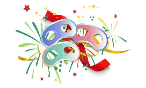 Party mask template design Stock Illustration