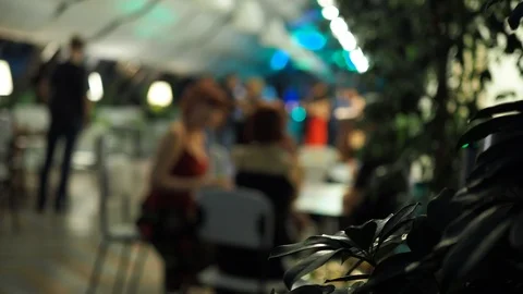 Party, Milonga, dancing a tango. Out of focus. Vídeos de archivo 124349700