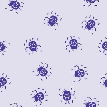 Party monster alien glyph vector seamless pattern Illustrazione stock