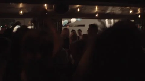 Party night crowd Stock Footage 41685495