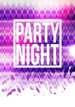 Party Night Poster Background Template - Vector Illustration Illustrazione stock