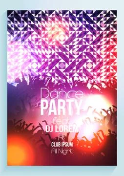 Party Night Poster Background Template - Vector Illustration Stock Illustration