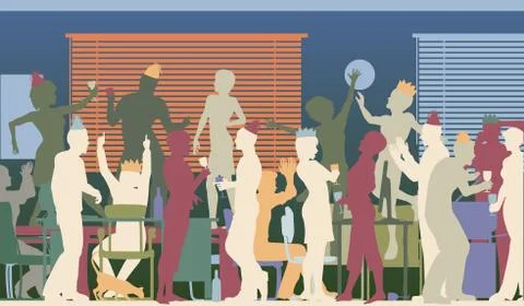 Party office Stock-Illustration