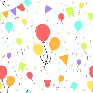 Party Pattern Background Vector Stock Illustration