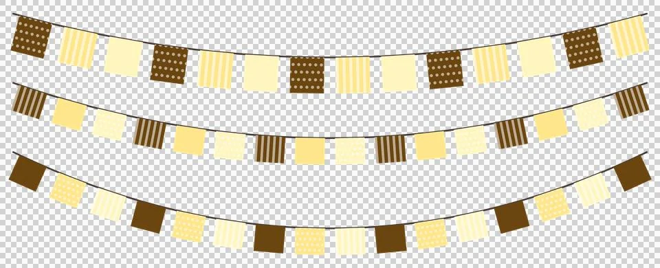 Party pennant flags string, transparent PNG design element 스톡 일러스트