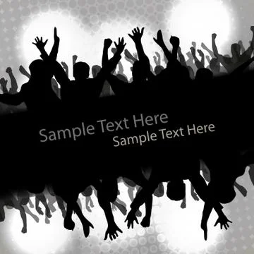 Party People Vector Background Stock Illustration