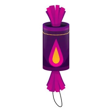 Party popper candy shape, party firecracker icon, cartoon vector festive holiday Stock Illustration