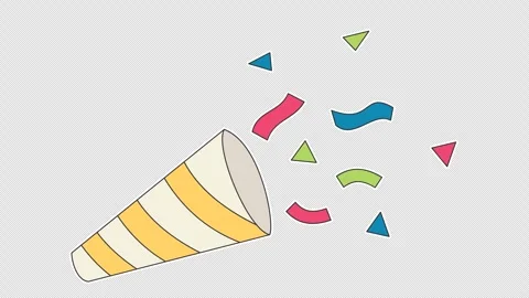 Party popper cone Stock-Footage 342020341