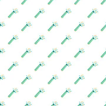 Party popper confetti exploding repeating seamless pattern design 库存插图