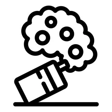 Party popper exploding with confetti and smoke Stock Illustration