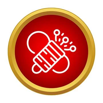 Party popper icon with confetti exploding Иллюстрация