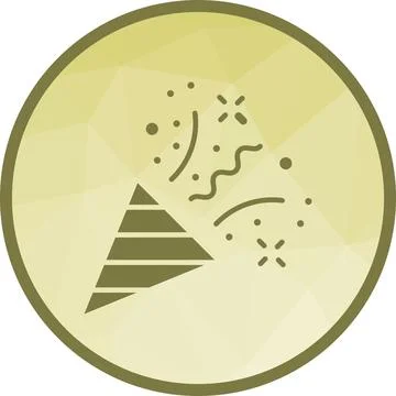 Party Popper icon vector image. Illustrazione stock