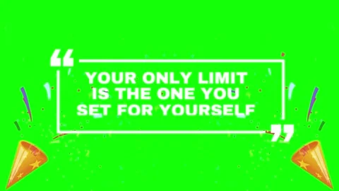 Party poppers explode with confetti and motivational quotes on green screen 库存影片 344712534