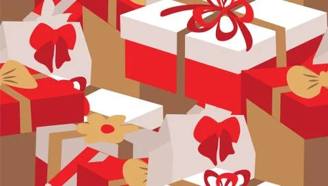 Party presents colorful pattern Illustrazione stock