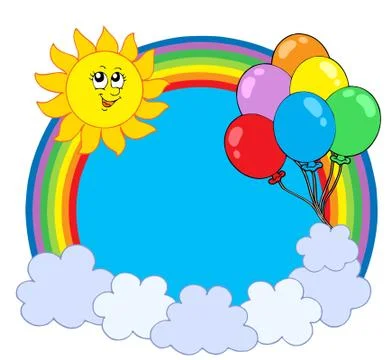 Party rainbow circle Stock Illustration