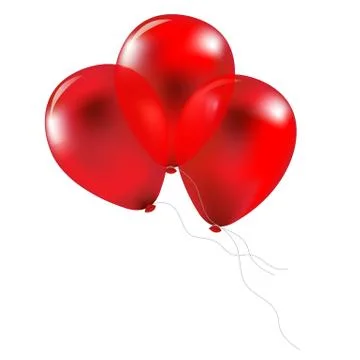Party red balloons Stock Illustration