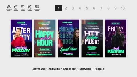 Party Reels Pack Stock After Effects