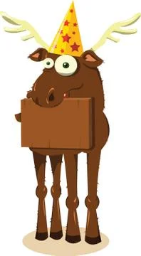 Party reindeer Illustrazione stock