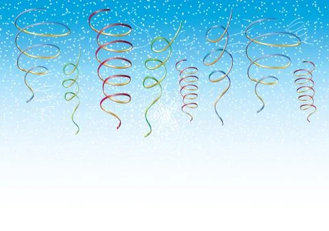 Party ribbons background with copy space, vector illustration Stock Illustration