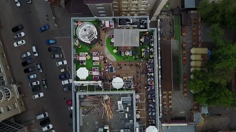Party on the rooftop. Stock Footage 78574836