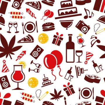 Party seamless pattern Stock Illustration