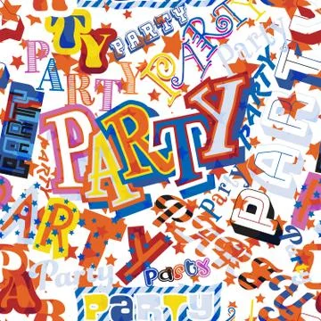 Party seamless tile Stock Illustration