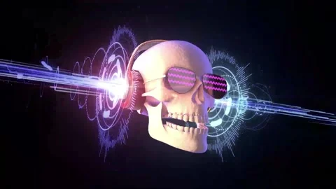 Party skull Stock Footage 161926886