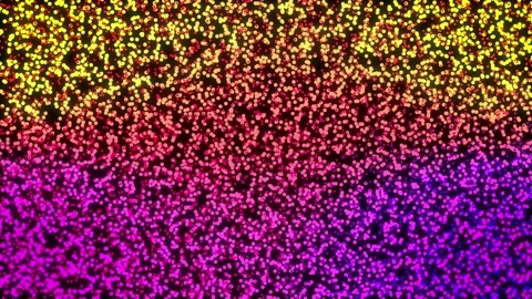 Party small bubbles or spheres in gradient color changing video effect Stock Footage 299054861