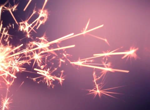 Party sparkler close up Stock Photos