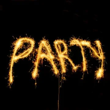 Party with sparklers Stock Photos