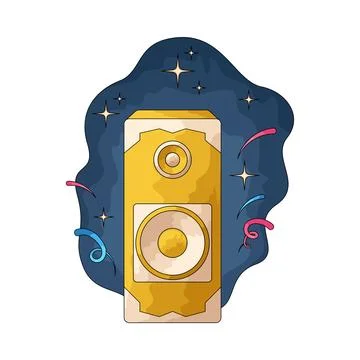Party speaker illustration Иллюстрация