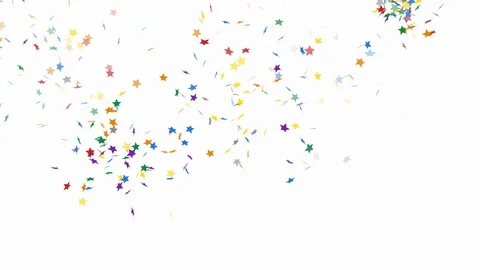 Party star confetti - loop, alpha channels, 4K Stock Footage 94316371