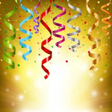 Party streamers Stock Illustration