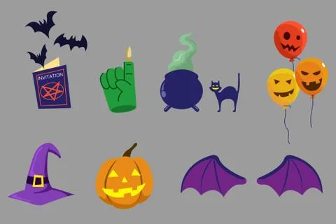 Party Stuff For Halloween Illustrazione stock