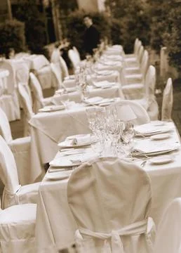 Party table Stock Photos