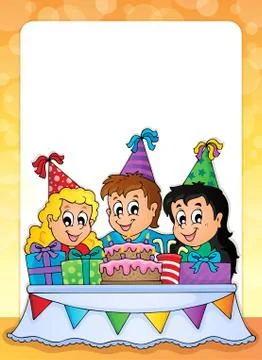 Party theme frame - illustration. Illustrazione stock