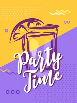 Party time with cool design. Vector stock illustration. Stock Illustration
