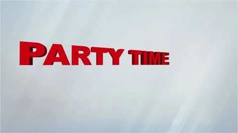 Party time desires button 1 Video stock 20460834