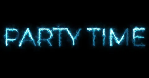 Party time text animation Stock Footage 287401506