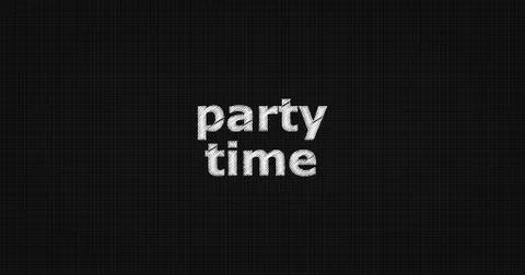 PARTY TIME text on board Stockillustratie