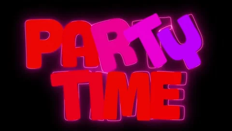 Party time text headline animation for invitation to dance or celebrate Stock Footage 295015017