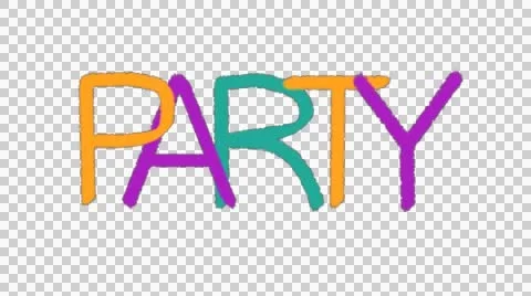 Party Title, Text hand write chalk style Stock-Footage 49271630