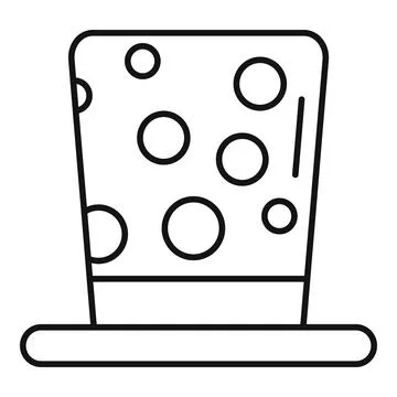 Party top hat with polka dot pattern Stock Illustration