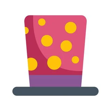 Party top hat with polka dots celebrating fun event Stock Illustration