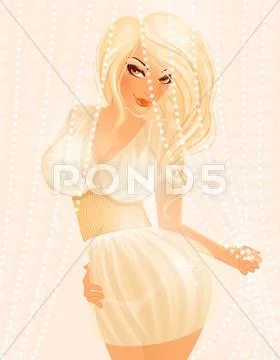 Party woman Stock Illustration