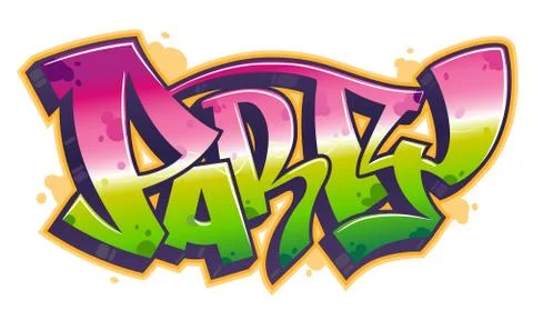 Party word in graffiti style Stock Illustration