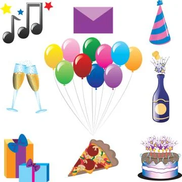 PartyIcons Stock Illustration