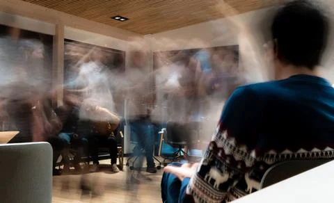 Partying long exposure. Stock Photos