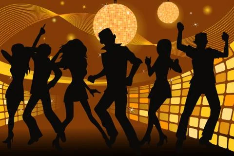 Partying people Illustrazione stock